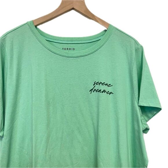 Torrid Green Serene Dream Tee Shirt - Size 2X - Picture 2 of 5